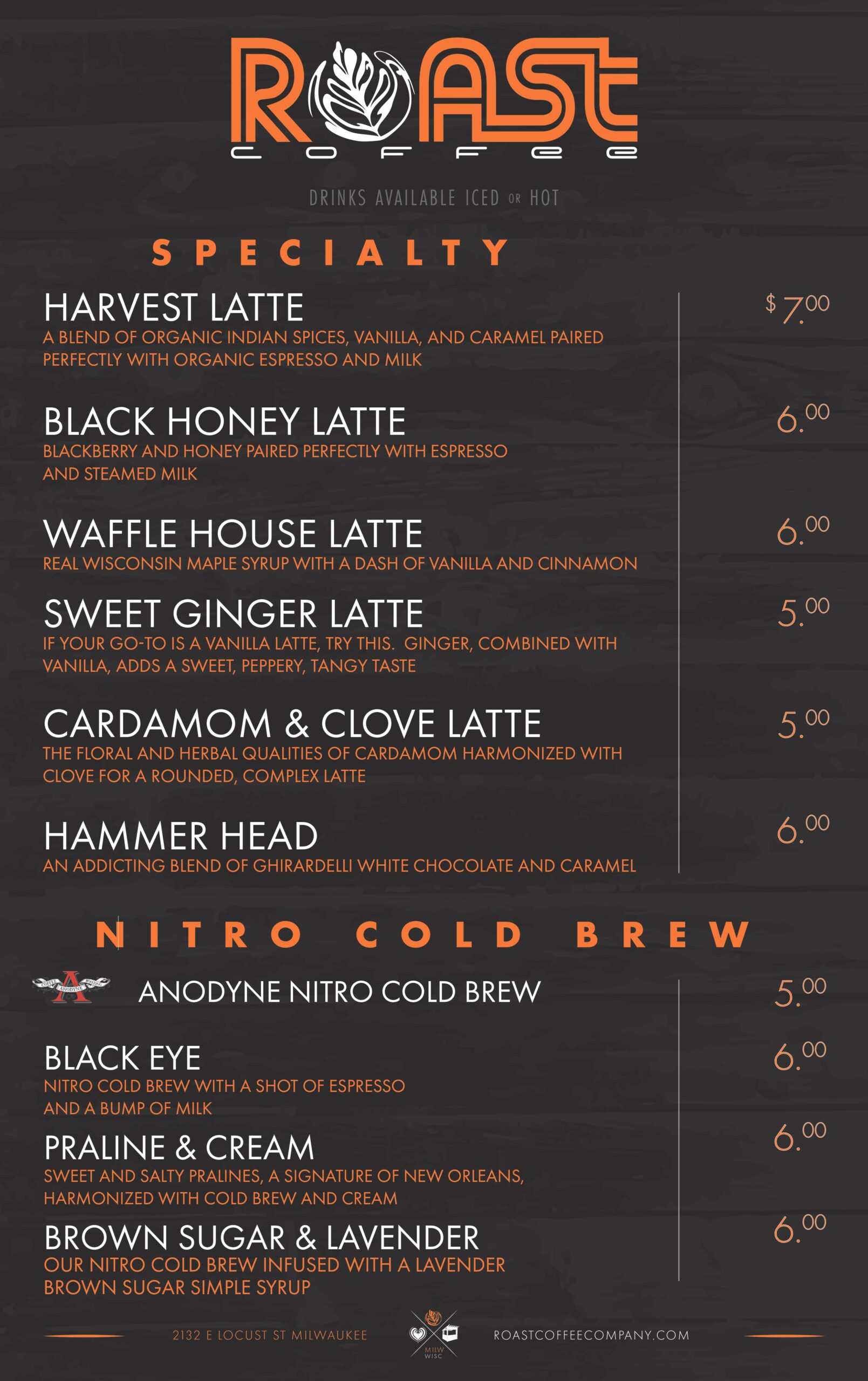 Cafe Menu